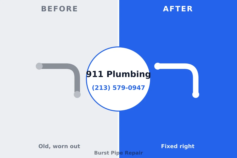 Before and after: plumbing repair West Branch, MI
